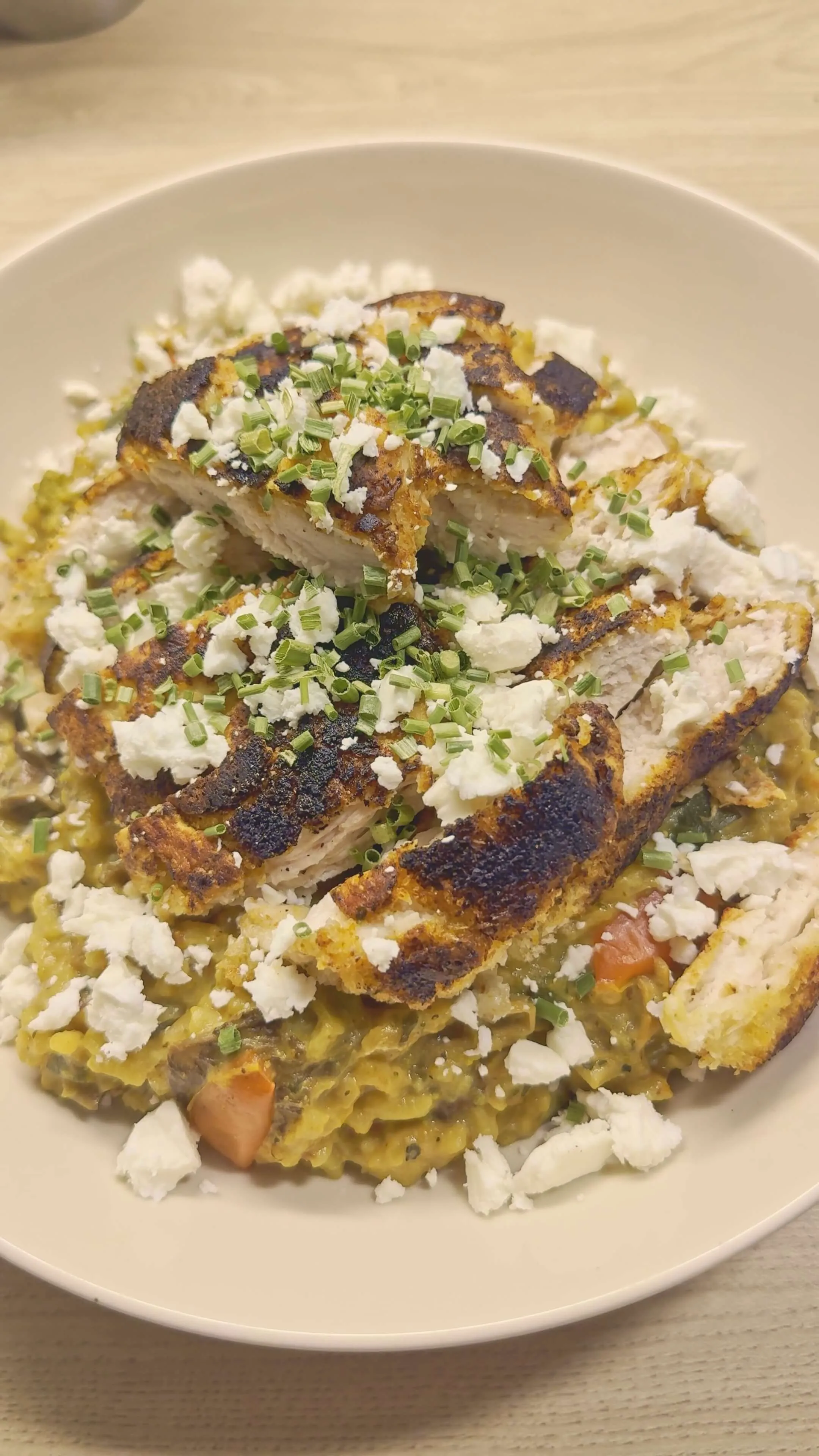 Creamy Risotto with Crispy Panko Chicken - Image 1