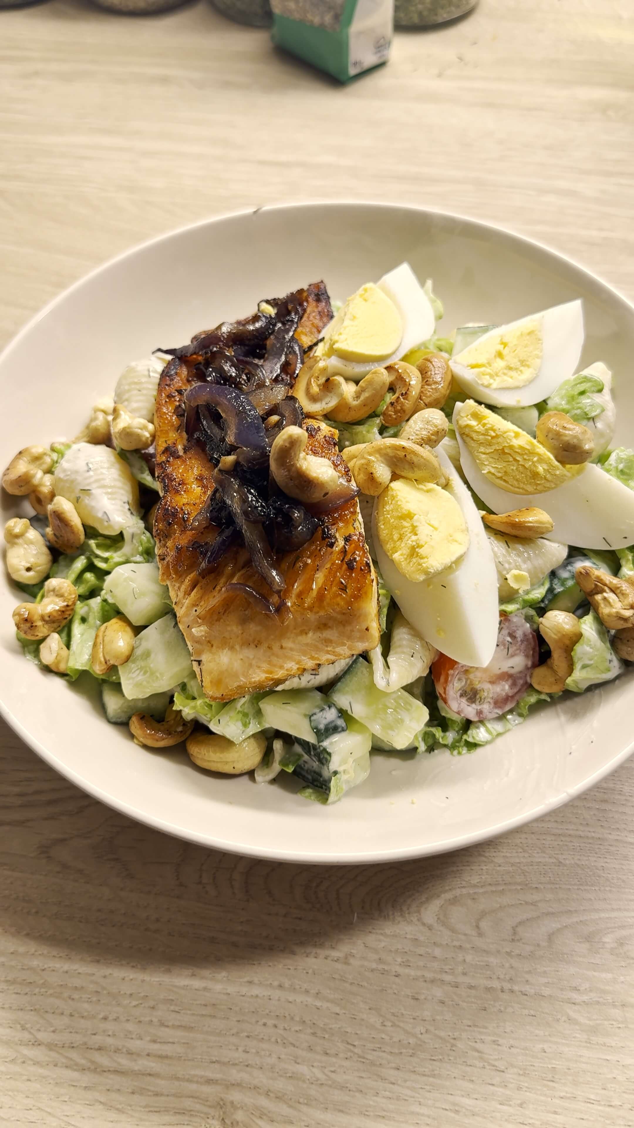 Salmon Pasta Salad with Yogurt Dill Dressing - Image 1